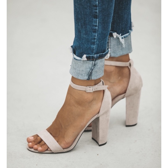 Cashmere Ankle Strap Heels - Picture 4 of 6